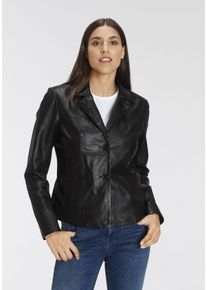 Mauritius Damen Lederjacke "Mya", schwarz, Gr. 44, Obermaterial: 100% Schafsleder. Futter: 100% Baumwolle. Ärmelfutter: 100% Polyester, Jacken, im