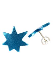 DeMarie Damen Paar Ohrstecker "Stern eloxiertes Aluminium", blau, Metall, Ohrringe