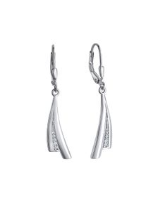 Vivance Damen Paar Ohrhänger "925-Sterling Silber rhodiniert Zirkonia", ONE-SIZE, Silber 925 (Sterlingsilber), silber, Silber 925 (Sterlingsilber),