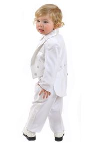 Family Trends Herren Anzug "im 5-teiligen Set", weiß, elegant, Gr. 92, unifarben, 85% Baumwolle, 15% Polyester, Anzüge, im eleganten Look
