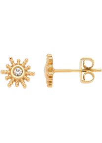 CIAO! BY LEONARDO Damen Paar Ohrstecker "Ohrring Sally CIAO, 023919", Edelstahl, gold, CIAO BY LEONARDO, Edelstahl, Ohrringe, mit Kristallglas