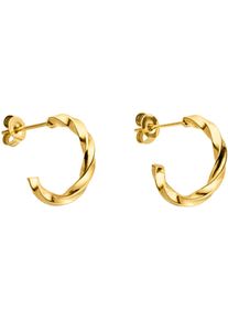 PURELEI Damen Paar Creolen "Schmuck Geschenk Kelani Ohrringe", Edelstahl, gold, Edelstahl, Ohrringe