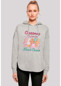 F4NT4STIC Damen Kapuzenpullover "Weihnachten Dont Count Candy", grau, casual, Gr. XL, Obermaterial: 100% Baumwolle, Pullover, Premium Qualität,
