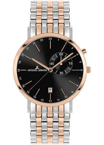 Jacques Lemans Damen Quarzuhr "Nizza", gold, Armbanduhren, Armbanduhr, Damenuhr, Herrenuhr, Datum, Edelstahlarmband