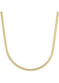 s.Oliver Damen Kette ohne Anhänger "2037988", Edelstahl, L: 45cm B: 3mm, gold, Edelstahl, B:3mm, Halsketten