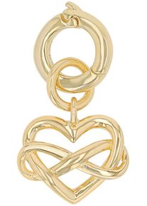 Amor Damen Charm-Einhänger "Herz/Infinity/Unendlichkeitsschleife, 2038515", gold, Silber 925 (Sterlingsilber), Charms