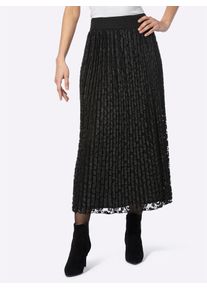 Heine Damen Jerseyrock, schwarz, Gr. 36, unifarben, 100% Polyester, Röcke