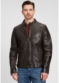 Mauritius Herren Lederjacke "MMAdelmo", braun, Gr. L, unifarben, Obermaterial: 100% Schafsleder. Futter: 100% Baumwolle. Ärmelfutter: 100% Polyester,