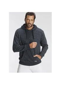 MAN'S WORLD Kapuzensweatshirt MAN'S WORLD Gr. M (48/50), blau (dunkelblau, meliert) Herren Sweatshirts Langarm, mit Rippbündchen, Kapuze und Kordelzügen