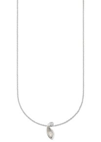 Bruno Banani Damen Kette mit Anhänger "Schmuck Geschenk Silber 925 Halsschmuck Halskette Ankerkette Blatt", Silber 925 (Sterlingsilber), L: 45cm B: