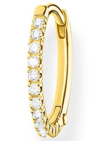 Thomas Sabo Damen Single-Creole "weiße Steine gold, weiße Steine silber, CR657-051-14, CR657-414-14", Silber 925 (Sterlingsilber), gold, Silber 925