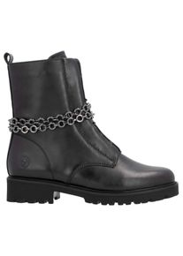 Remonte Damen Stiefelette, Gr. 40, schwarz, Leder, unifarben, modisch, Schuhe, Blockabsatz, Boots mit abnehmbarer Zierkette