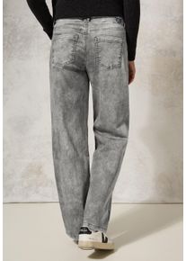 Cecil Damen Loose-fit-Jeans, grau, casual, Gr. 33, unifarben, Jeans, 78% Baumwolle, 20% Polyester, 2% Elasthan, Jeans, mit Wide Legs