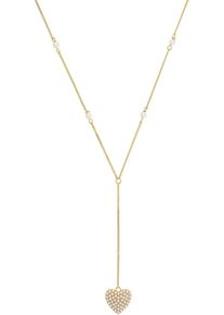 Amor Damen Kette mit Anhänger "Herz, 2038075", Silber 925 (Sterlingsilber), L: 50cm B: 0,4mm, gold, Silber 925 (Sterlingsilber), B:0,4mm, Halsketten,