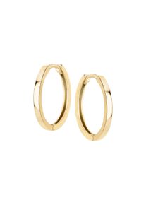 dKeniz Damen Paar Creolen "925-Sterling Silber vergoldet Glänzend 1,8cm", ONE-SIZE, Silber 925 (Sterlingsilber), gelb, Silber 925 (Sterlingsilber),