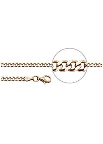 Damen Silberkette "Panzerkette diamantiert, ca. 3,0 mm breit, P3-S, P3-G", 50, Silber 925 (Sterlingsilber), B: 3mm, gold, Der Kettenmacher, Silber