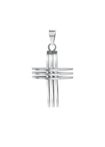 Vivance Herren Ketten-Anhänger "Edelstahl Motiv Kreuz", ONE-SIZE, Edelstahl, 7,8 g, weiß, Edelstahl, Schmuckanhänger