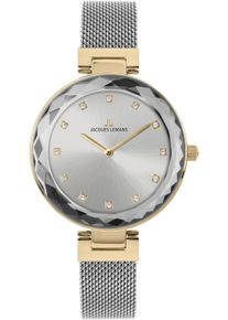 Jacques Lemans Damen Quarzuhr "Milano, 1-2139G", silber, Armbanduhren, Armbanduhr, Damenuhr, Kristallsteine, Edelstahlarmband