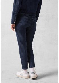 Cecil Damen Gerade Jeans, blau, casual, Gr. 36, gestreift, Web, Jeans, 77% Baumwolle, 20% Polyester, 3% Elasthan, Jeans, Middle Waist