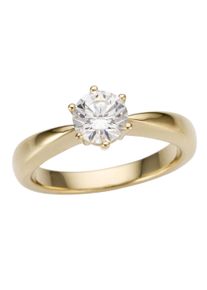 Firetti Damen Solitärring "Schmuck Geschenk Gold 750 Damenring Verlobungsring Goldring Solitär", 17, 1 ct P2 = erkennbare Einschlüsse, Gelbgold