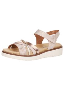 Remonte Damen Riemchensandale, Gr. 45, rosa, Lederimitat, metallic, sportlich, Schuhe, Keilabsatz, Sommerschuh, Sandalette mit herausnehmbarer