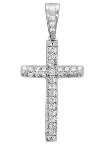 Firetti Herren Ketten-Anhänger "Schmuck Geschenk Silber 925 Halsschmuck Anhänger Kreuz", Silber 925 (Sterlingsilber), 5,52 g, bunt, Silber 925