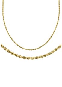 Firetti Damen Kette ohne Anhänger "Schmuck Geschenk Silber 925 Halsschmuck Halskette Kordelkette", 42, Silber 925 (Sterlingsilber), B: 1,25mm, gold,