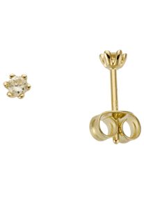 Firetti Damen Paar Ohrstecker "Schmuck Geschenk Gold 750 Ohrschmuck Solitär", 0,15 ct LR = lupenrein, Gelbgold 750-Diamanten, gold, Gelbgold 750,