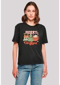F4NT4STIC Damen T-Shirt "Merry Weihnachten Cozy And Cute", schwarz, casual, Gr. XL, Obermaterial: 100% Baumwolle, Shirts, Premium Qualität,
