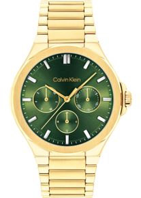 Calvin Klein Damen Multifunktionsuhr "VIBRANCY", gold, Armbanduhren, Armbanduhr, Quarzuhr, Damenuhr, Tag, Wochentag, Edelstahlarmband