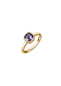 Vivance Damen Fingerring "585/- Gelbgold glanz Tansanit", 017 (53,5), Gold, gelb, Gold, Fingerringe
