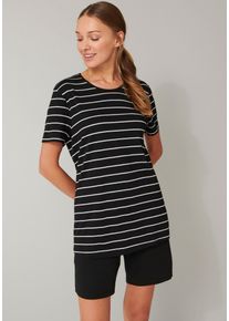 Schiesser Damen Shorty ""selected premium inspiration"", Gr. 54, schwarz, Single Jersey, Obermaterial: 50% Baumwolle, 50% Modal, unifarben,