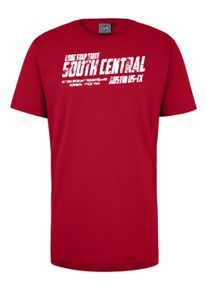 Herren T-Shirt, rot, casual, Gr. XXL, Ahorn Sportswear, bedruckt, 100% Baumwolle, Shirts, mit Rundhalsausschnitt
