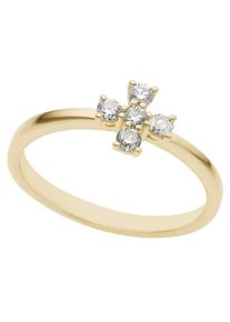 Firetti Damen Diamantring "Schmuck Geschenk Gold 585 Damenring Goldring Diamant", 18, 0,25 ct P2 = erkennbare Einschlüsse, Gelbgold 585-Diamanten,