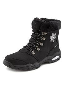 Lascana Damen Winterstiefelette, Gr. 38, schwarz, Obermaterial: 100% Synthetik. Futter: 100% Polyester. Decksohle: 100% Polyester. Laufsohle: 100%