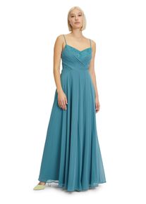 Vera Mont Damen Abendkleid "Vera Mont Abendkleid mit Spitze", blau, Gr. 46, Chiffon, Spitze, Obermaterial: 100% Polyester. Besatz: 55% Viskose, 45%