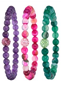 Lady Damen Armband, Glas, bunt, Glas, Armbänder