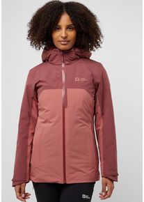 Jack Wolfskin Damen 3-in-1-Funktionsjacke "HUNBERG 3IN1 JKT W", rot, Gr. XL, Hauptmaterial: 100% Polyester (recycled); Kontrast: 100% Polyester