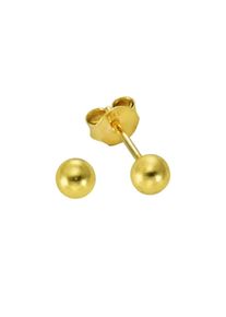 Vivance Damen Paar Ohrstecker "585 Gold Kugel 4mm", ONE-SIZE, Gold, gelb, Gold, Ohrringe