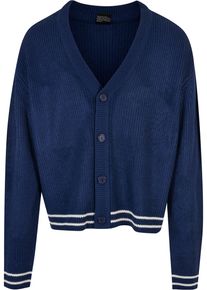 Urban Classics Herren Strickjacke "Urban Classics Herren Sporty Boxy Cardigan", blau, Gr. 4XL, unifarben, 95% Polyacryl, 5% Polyamid, Strickjacken
