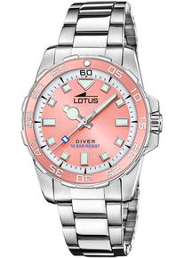 Lotus Damen Quarzuhr, silber, Armbanduhren, Armbanduhr, Damenuhr, Edelstahlarmband, bis 10 bar wasserdicht