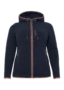 Polarino Damen Fleecejacke "Große Größen", blau, casual, Gr. 46, unifarben, Obermaterial: 100% Polyester, Jacken, Atmungsaktiv und wärmend
