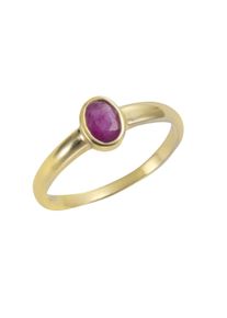 Vivance Damen Fingerring "585/- Gelbgold glanz Rubin", 056 (17,8), Gold, gelb, Gold, Fingerringe