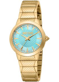 Damen Quarzuhr "Animalier", gold, JUST cavalli time, Armbanduhren, Armbanduhr, Damenuhr, Kristallsteine, analog, Edelstahlarmband