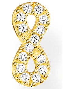 Thomas Sabo Damen Single-Ohrstecker "Infinity/Unendlichkeitsschleife, H2216-051-14, H2216-414-14", Silber 925 (Sterlingsilber), gold, Silber 925