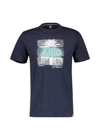 Lerros Herren T-Shirt "Lerros Rundhals T-Shirt mit Fotoprint", blau, Gr. S, 100% Baumwolle, Shirts