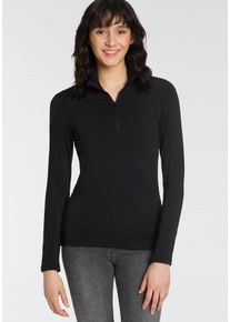 CMP Damen Fleecepullover "WOMAN SWEAT", schwarz, sportlich, Gr. 42, unifarben, Fleece, Obermaterial: 87% Polyester, 13% Elasthan, Sweatshirts