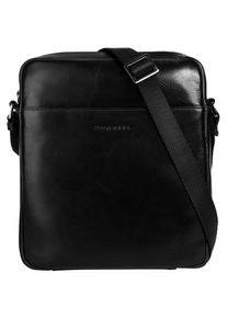 Bugatti Damen Umhängetasche "ROMANO", schwarz, Leder, unifarben, leicht glänzend, Taschen, echt Leder