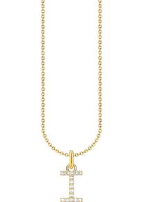 Thomas Sabo Damen Kette mit Anhänger "Buchstabe, KE2240 - KE2265-051-14-L45V, KE2240 - KE2265-414-14-L45V", 45, I, Silber 925 (Sterlingsilber), gold,
