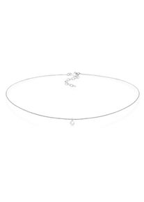 Elli Damen Collier "Choker mit Anhänger Mondstein Rund 925 Silber", 36,mit Stein, Silber 925 (Sterlingsilber), L: 36cm, silber, Silber 925
